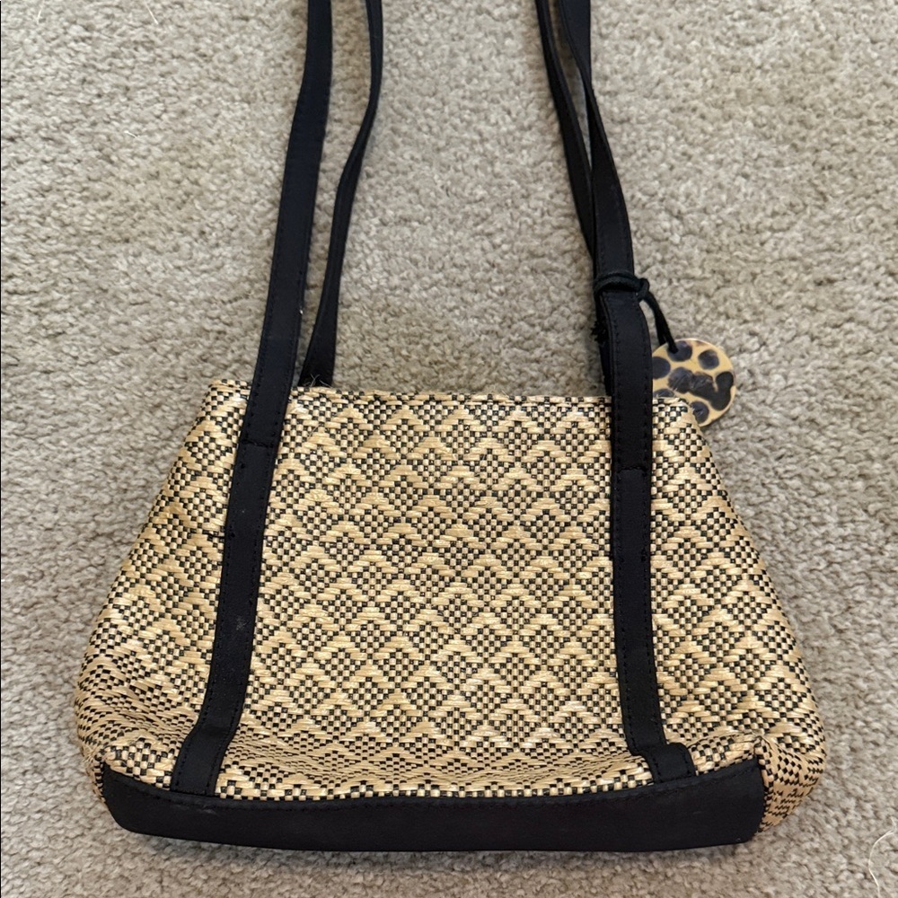 Marlo Vintage Black and Tan Crossbody Bag